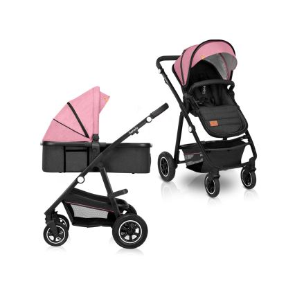 Lionelo - Wózek kombinowany 2w1 AMBER Pink Rose