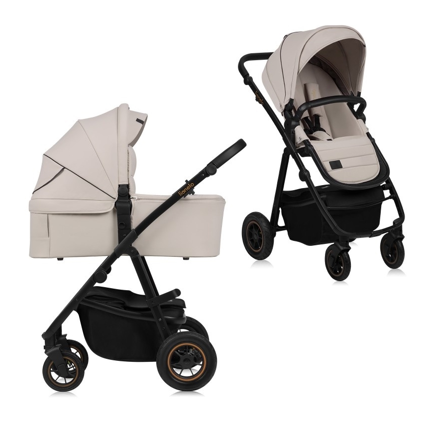 Lionelo - Wózek kombinowany 2w1 AMBER PLUS Beige Sand