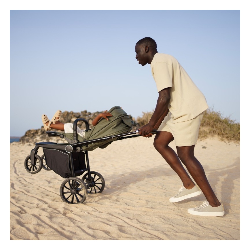 Lionelo - Wózek kombinowany 3 w 1 MIKA PLUS Oliwkowy