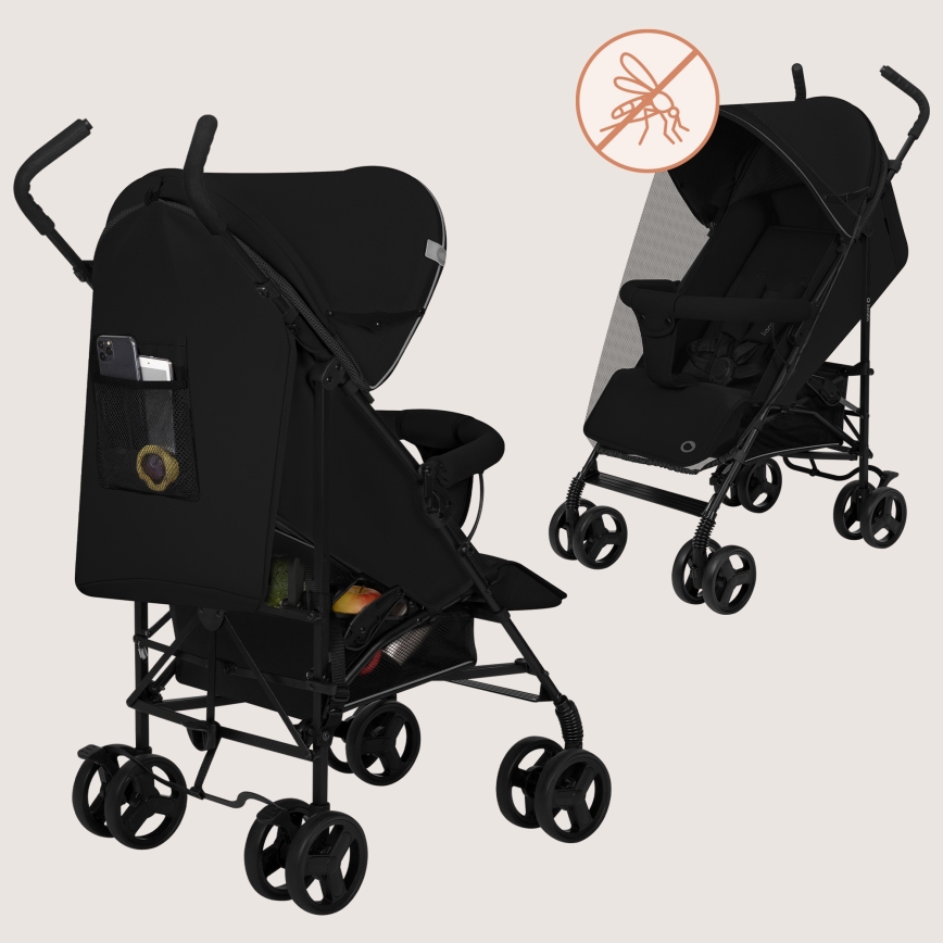 Lionelo - Wózek parasolka ELIA Black Onyx