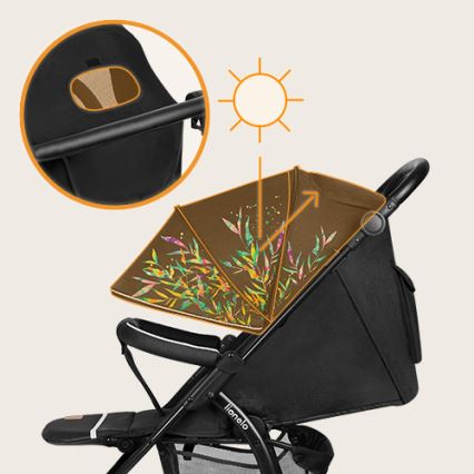 Lionelo - Wózek spacerowy ANNET TOUR czarny/zielony