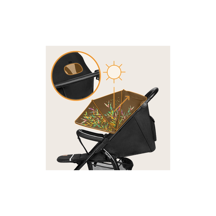 Lionelo - Wózek spacerowy ANNET TOUR czarny/zielony