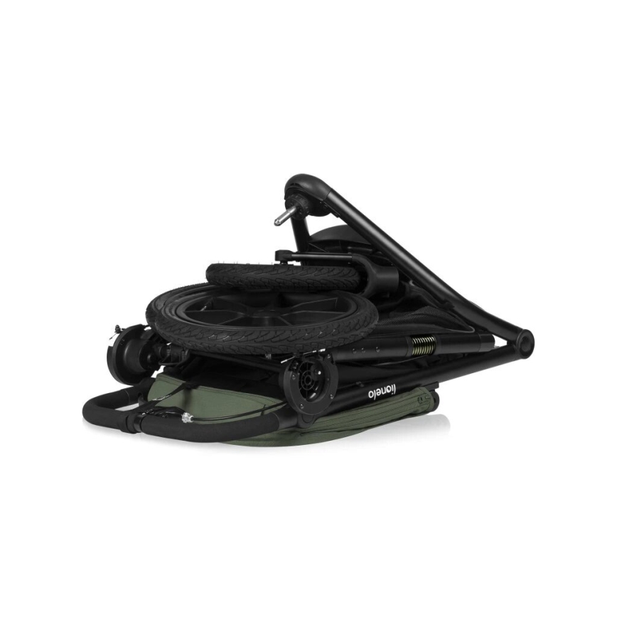 Lionelo - Wózek spacerowy AZURA czarny/zielony