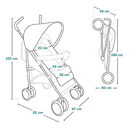 Lionelo - wózek spacerowy ELIA zielony