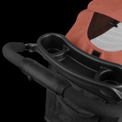 Lionelo - Wózek spacerowy EMMA PLUS ceglasty/czarny