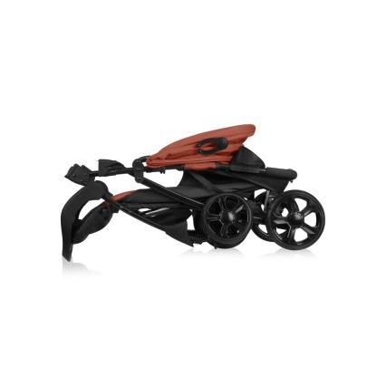 Lionelo - Wózek spacerowy EMMA PLUS ceglasty/czarny