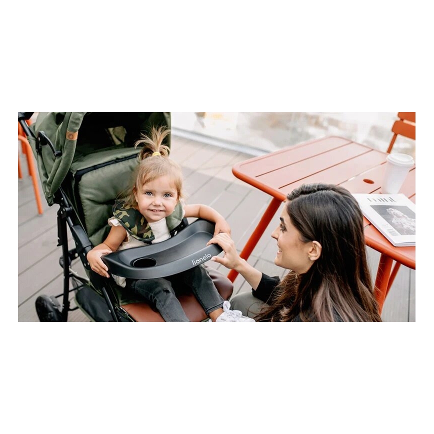 Lionelo - Wózek spacerowy EMMA PLUS zielony/czarny