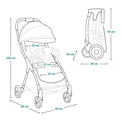 Lionelo - Wózek spacerowy JULIE ONE Golden Moments