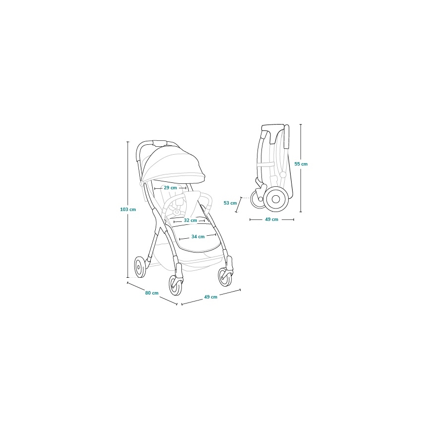 Lionelo - Wózek spacerowy JULIE ONE Golden Moments