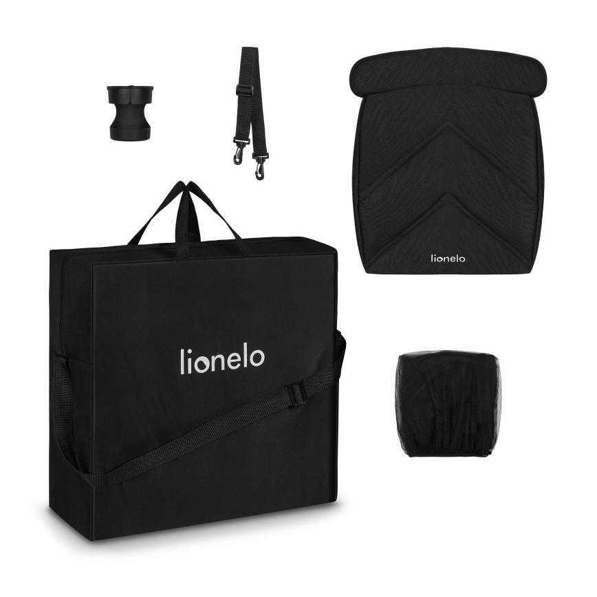 Lionelo - Wózek sportowy CLOE czarny/złoty