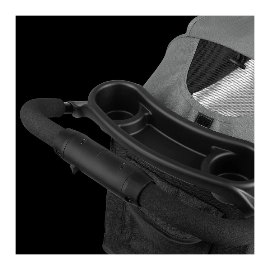 Lionelo - Wózek sportowy EMMA PLUS szary/czarny