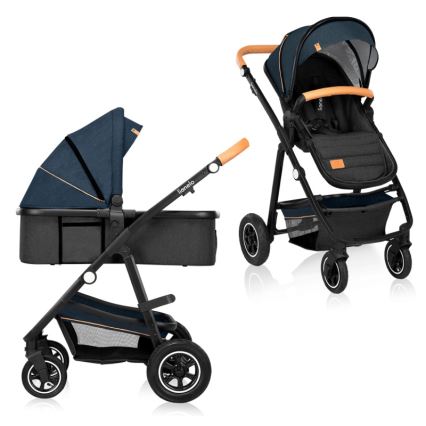 Lionelo - Wózek wielofunkcyjny 2w1 AMBER Blue Navy