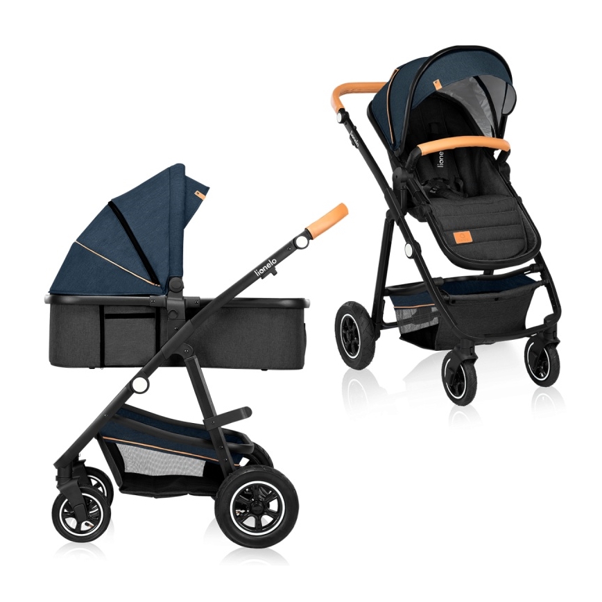 Lionelo - Wózek wielofunkcyjny 2w1 AMBER Blue Navy