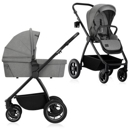 Lionelo - Wózek wielofunkcyjny 2w1 MERIL Grey Stone
