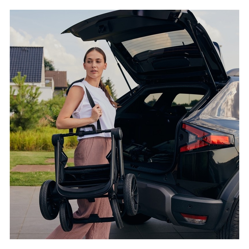 Lionelo - Wózek wielofunkcyjny 2w1 MIKA PLUS Czarny Onyks