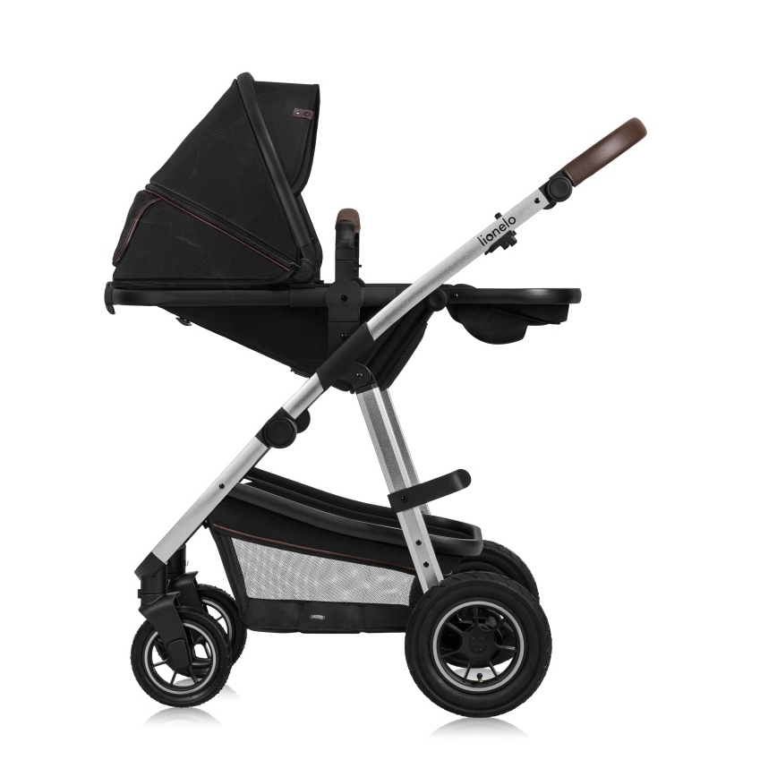 Lionelo - Wózek wielofunkcyjny 3 w 1 AMBER Black Silver