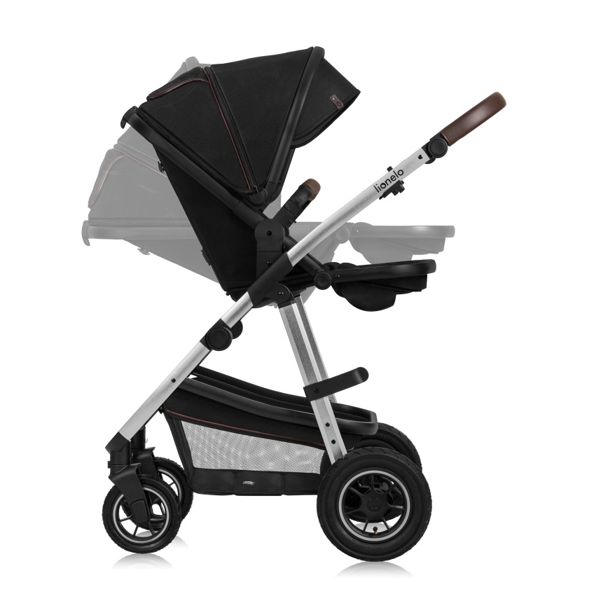 Lionelo - Wózek wielofunkcyjny 3 w 1 AMBER Black Silver
