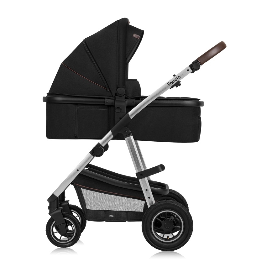 Lionelo - Wózek wielofunkcyjny 3 w 1 AMBER Black Silver