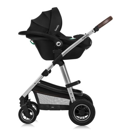 Lionelo - Wózek wielofunkcyjny 3 w 1 AMBER Black Silver