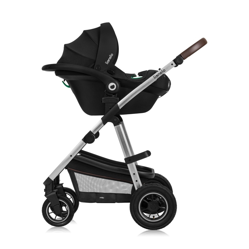 Lionelo - Wózek wielofunkcyjny 3 w 1 AMBER Black Silver