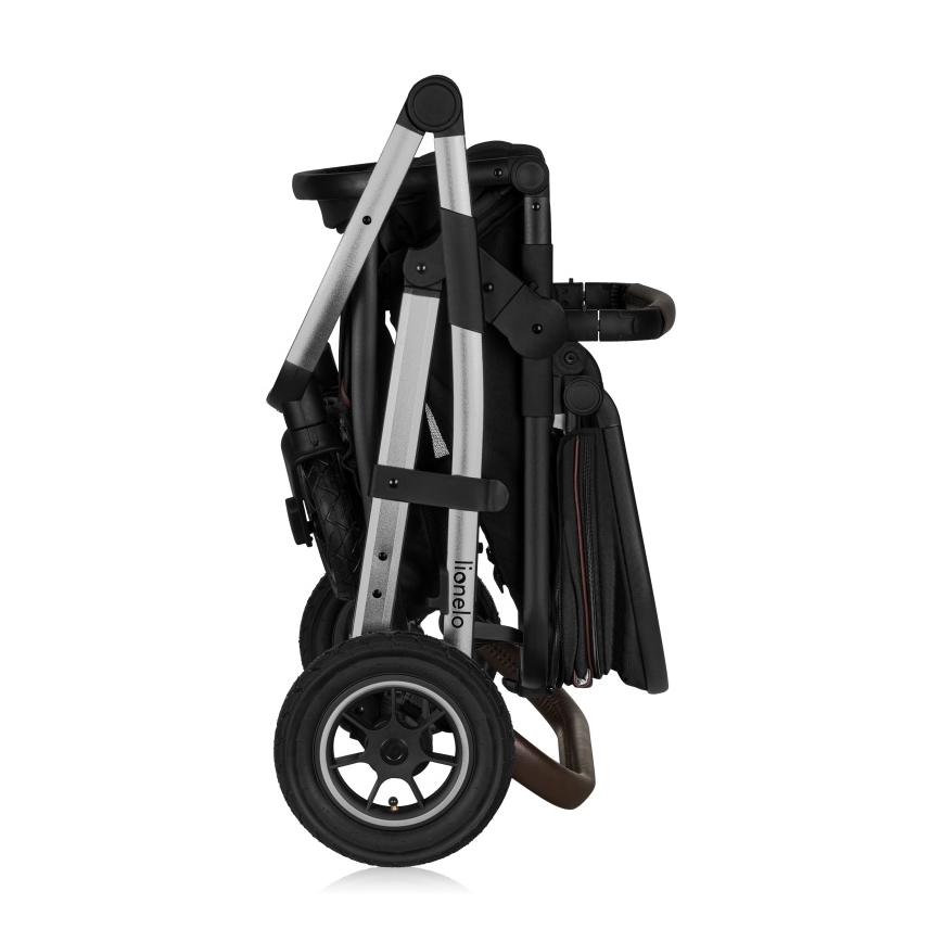 Lionelo - Wózek wielofunkcyjny 3 w 1 AMBER Black Silver