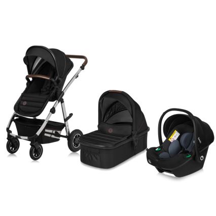 Lionelo - Wózek wielofunkcyjny 3 w 1 AMBER Black Silver