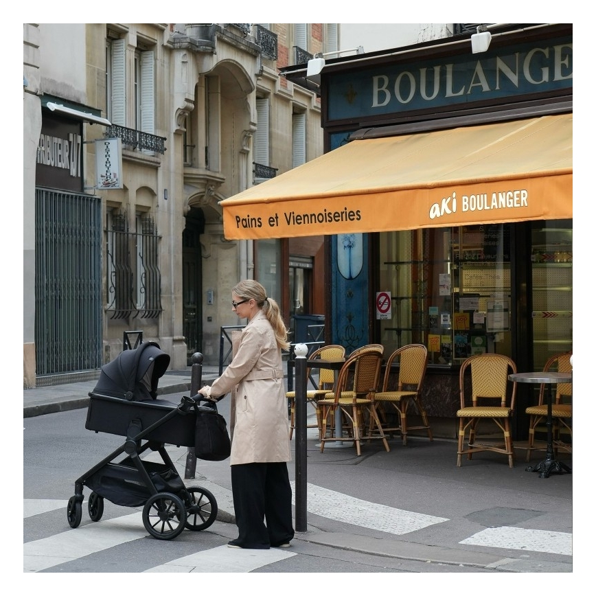 Lionelo - Wózek wielofunkcyjny 3 w 1 LAYLA Black Onyx