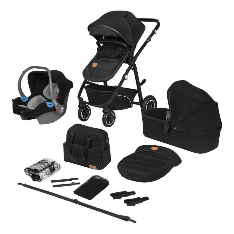 Lionelo - Wózek wielofunkcyjny 3w1 BIANKA Black Onyx
