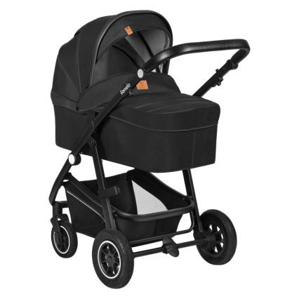 Lionelo - Wózek wielofunkcyjny 3w1 BIANKA Black Onyx