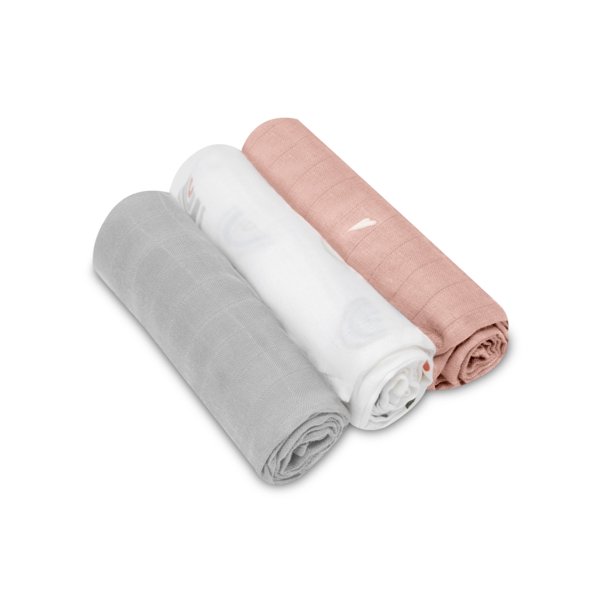 Lionelo - ZESTAW 3x bambusowe pieluszki BAMBOO SET 70x70 cm Rainbow