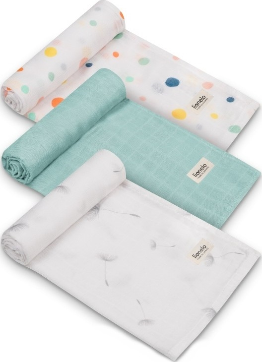 Lionelo - Zestaw 3x bambusowych pieluszek BAMBOO SET 70x70 cm Dot