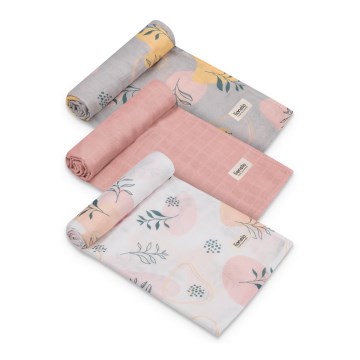 Lionelo - ZESTAW 3x bambusowych pieluszek BAMBOO SET 70x70 cm Leaf