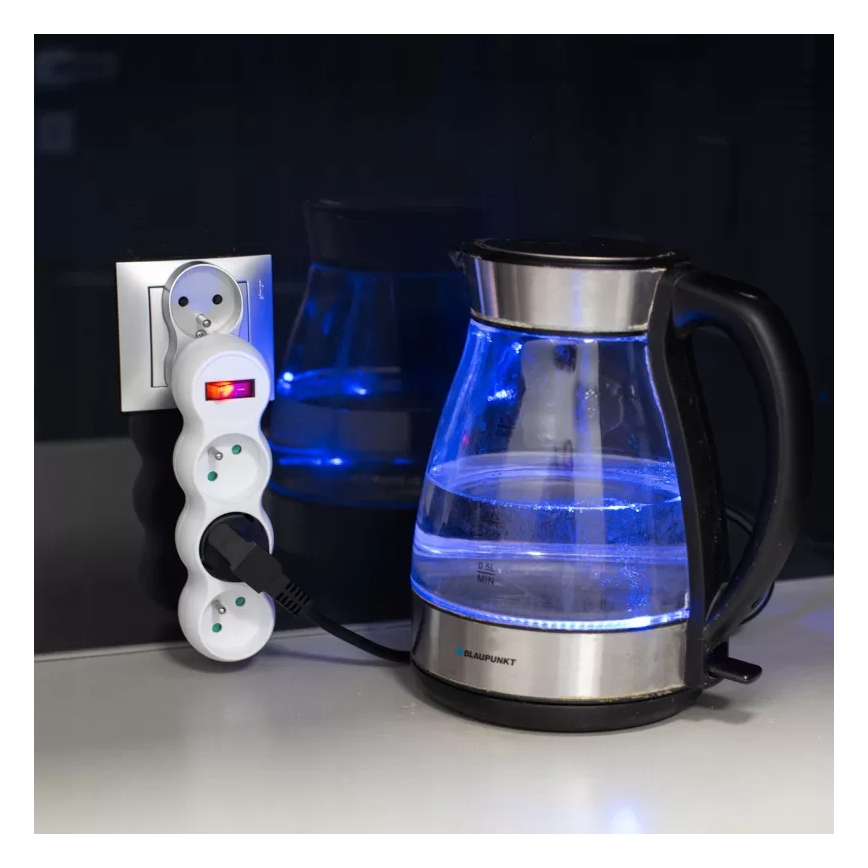 Listwa zasilająca z wyłącznikiem, 3 gniazda