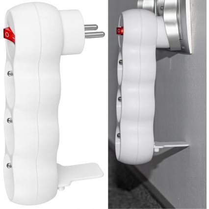 Listwa zasilająca z wyłącznikiem, 3 gniazda