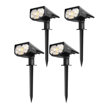 Litom - ZESTAW 4x LED Oświetlenie solarne ściemnialne 2w1 LED/3,7V IP67