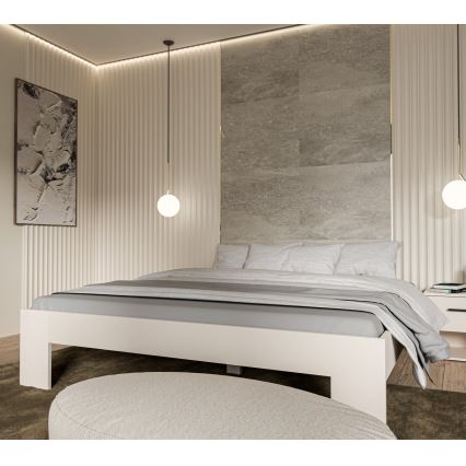 Łóżko dwuosobowe PIROA 180x200 cm beżowe