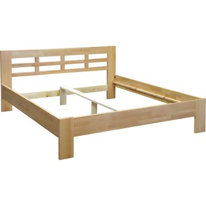 Łóżko podwójne z litego drewna ANGELA 180x200 cm buk