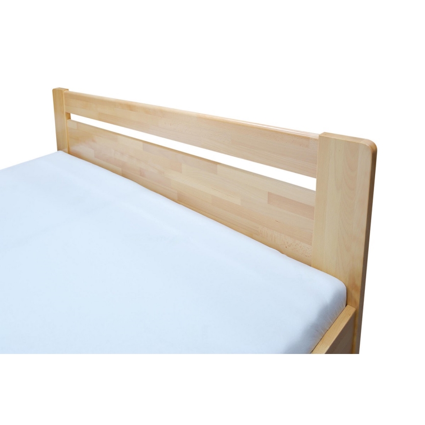 Łóżko podwójne z roštem i miejscem do przechowywania AMARA 180x200 cm buk