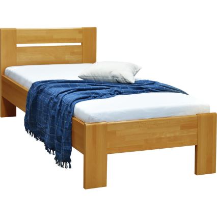 Łóżko pojedyncze AMBER 90x200 cm jasny orzech