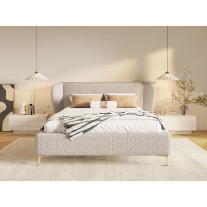 Łóżko tapicerowane bez materaca DALIA 180x200 cm szare