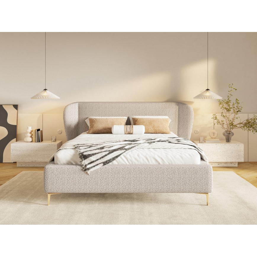 Łóżko tapicerowane bez materaca DALIA 180x200 cm szare