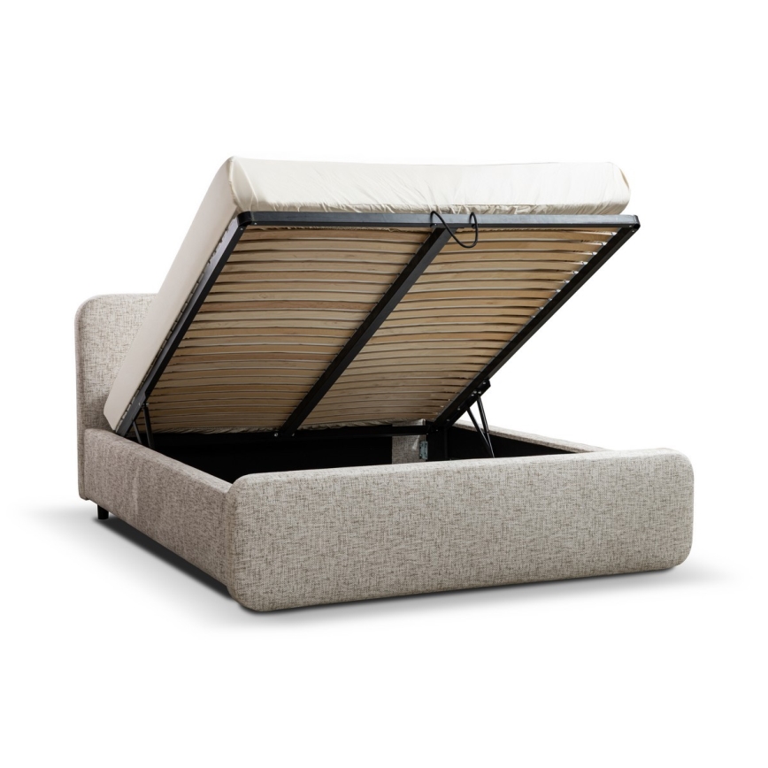 Łóżko tapicerowane bez materaca LAJLA 160x200 cm beżowe