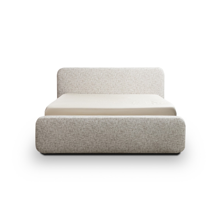 Łóżko tapicerowane LAJLA 180x200 cm bez materaca, beżowe