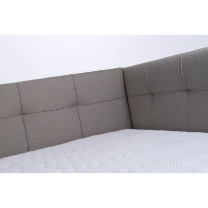 Łóżko tapicerowane z materacem i miejscem do przechowywania MARIA PETITE 120x200 cm taupe