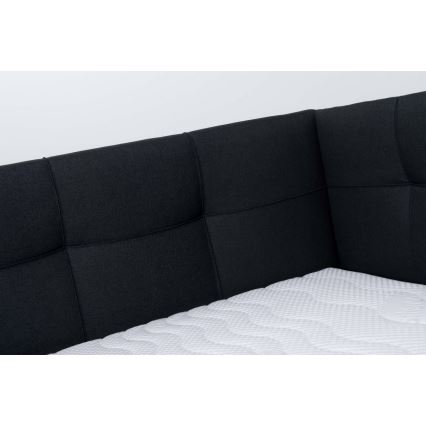 Łóżko tapicerowane z miejscem do przechowywania bez materaca MARIA PETITE 120x200 cm antracyt