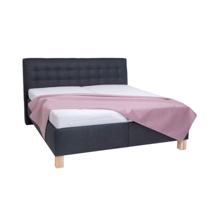 Łóżko tapicerowane z miejscem do przechowywania bez materaca VIOLET 160x200 cm antracyt