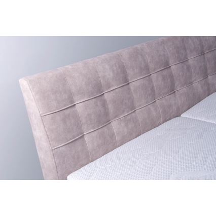 Łóżko tapicerowane z miejscem do przechowywania bez materaca VIOLET 160x200 cm beżowy