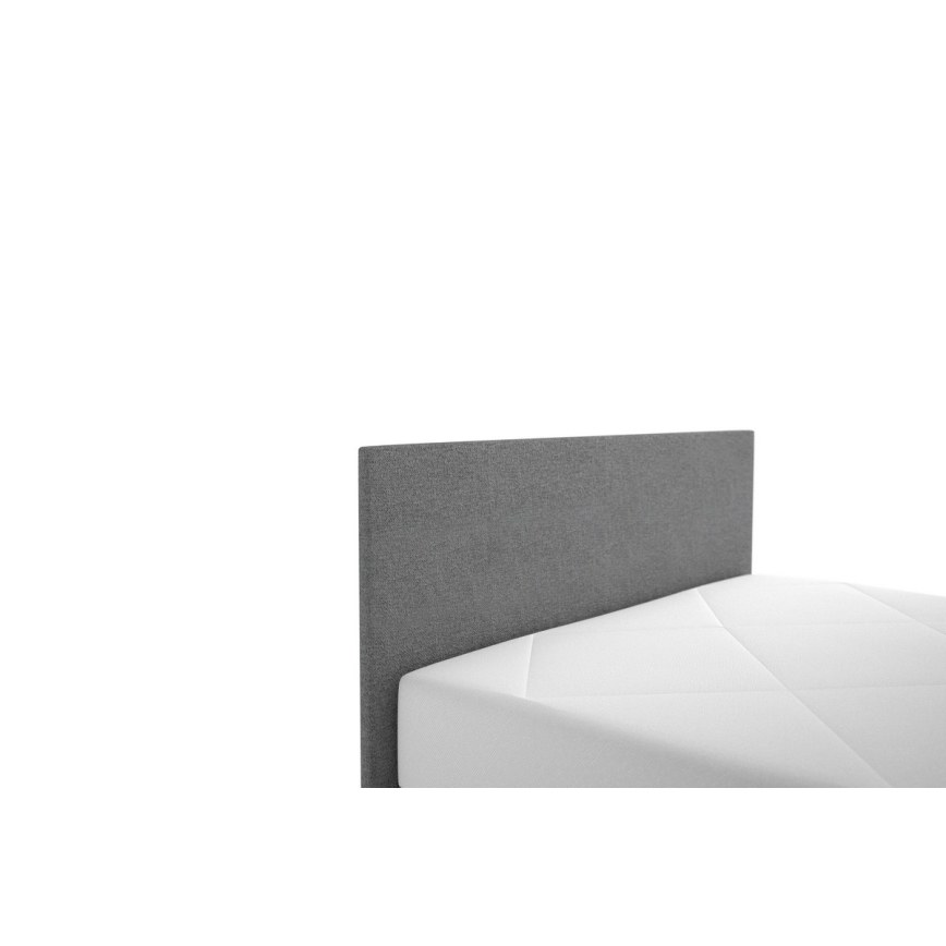 Łóżko tapicerowane z miejscem do przechowywania i materac DARIA 120x200 cm szare