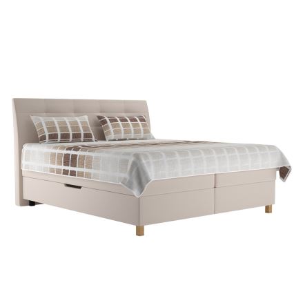 Łóżko typu boxspring z materacem BEA 180x200 cm beżowe