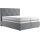 Łóżko typu boxspring z materacem i nakładką ELEN 160x200 cm szare